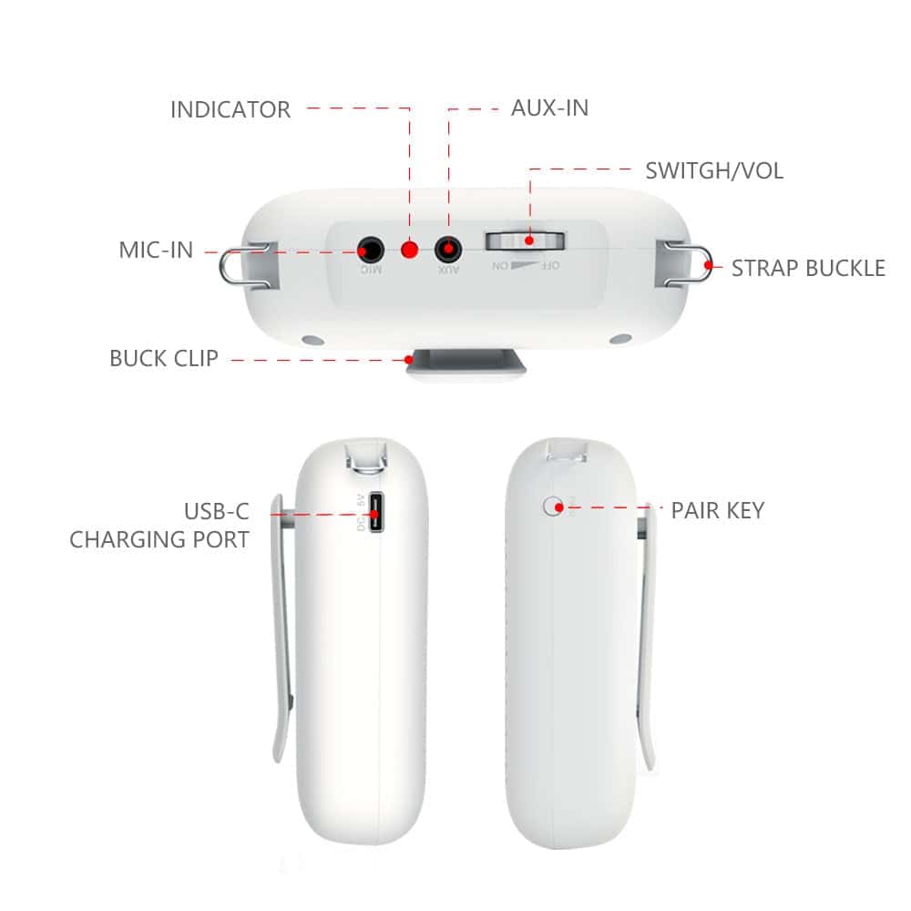 Amplificador de voz portátil NORWII Mini Recargable con - Imagen 7
