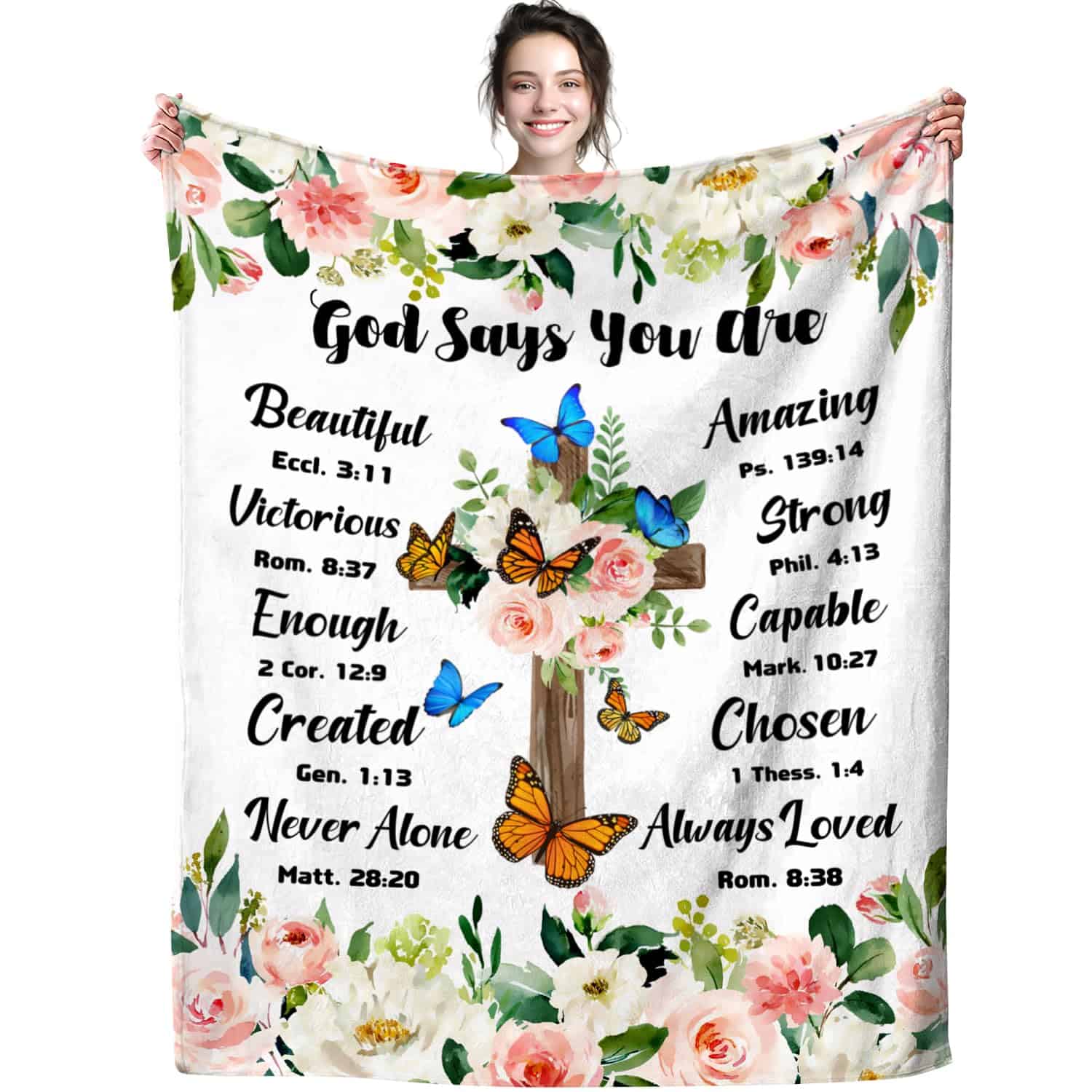 Cobijas de Oración Cristiana Inspiradoras para Mujeres,