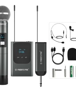 Sistema de micrófono inalámbrico doble Phenyx Pro, con