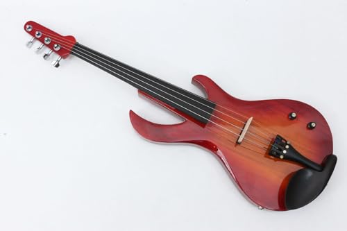 Violín Eléctrico WUQIMUSC 4/4 con Cuerpo de Madera Maciza y