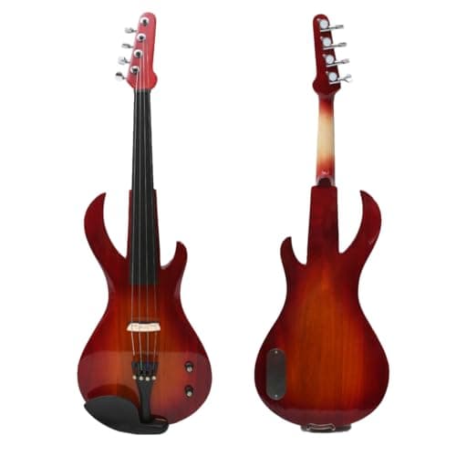Violín Eléctrico WUQIMUSC 4/4 con Cuerpo de Madera Maciza y - Imagen 3