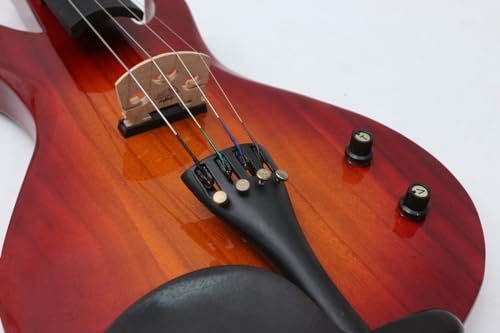 Violín Eléctrico WUQIMUSC 4/4 con Cuerpo de Madera Maciza y - Imagen 6