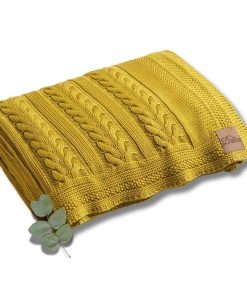 Manta de punto premium Dalisa 100% Tencel -Musgo Seco