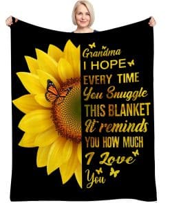 Manta de Abuela YOYICU - Manta de Girasol para Abuela,