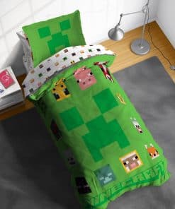 Juego de colcha gemela Sunny Side Up Minecraft - Juego de