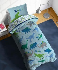 Juego de Edredón Sunny Side Up Dino Roar Twin - Set de Ropa
