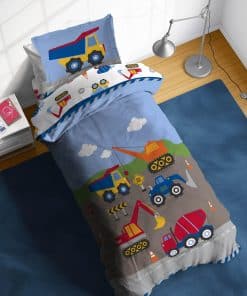 Set de edredón gemelo Sunny Side Up Construction Zone -