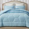 Juego de Comforter Chezmoi Collection Vero Chambray Blue