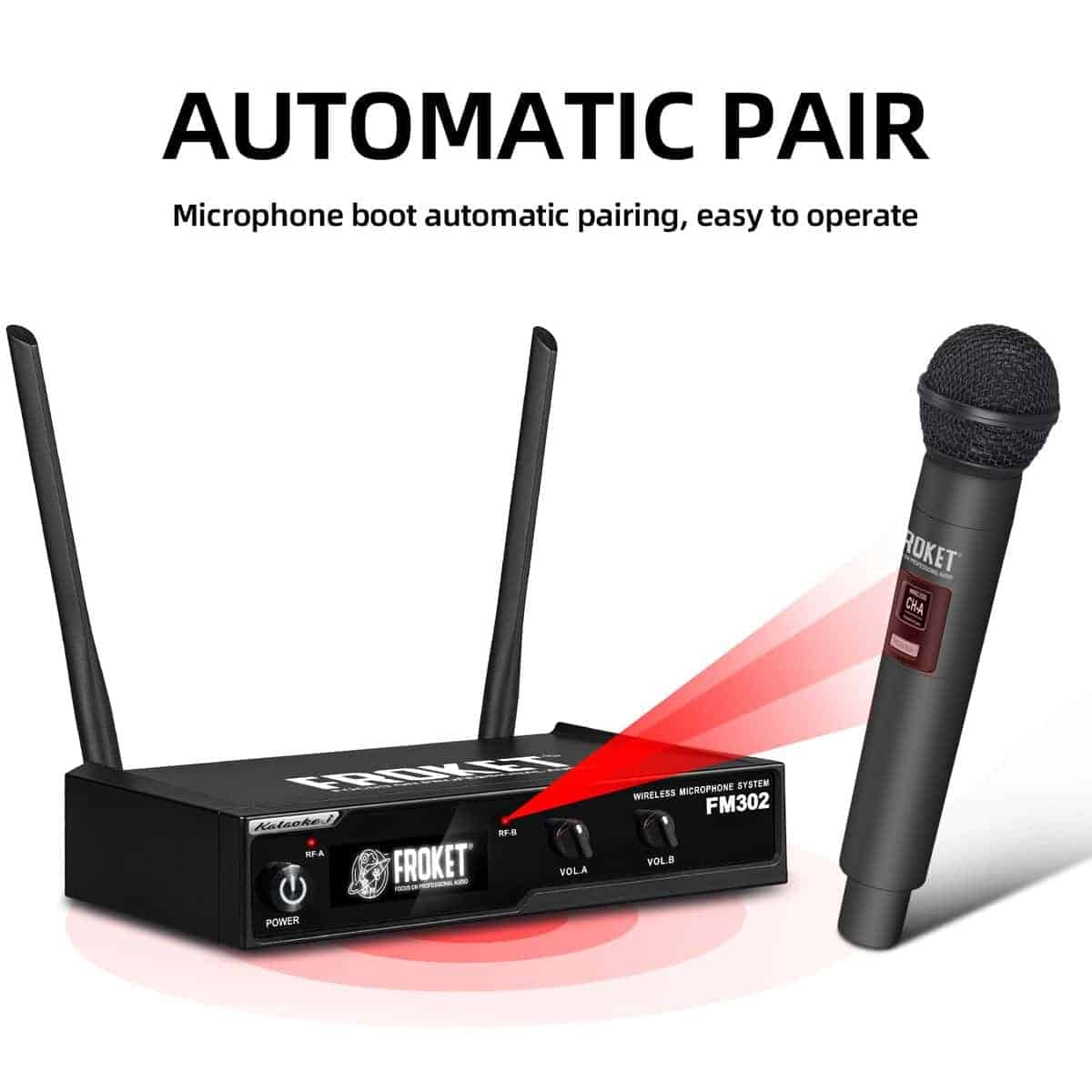 Sistema de Micrófono Inalámbrico Froket Audio con Dos - Imagen 4