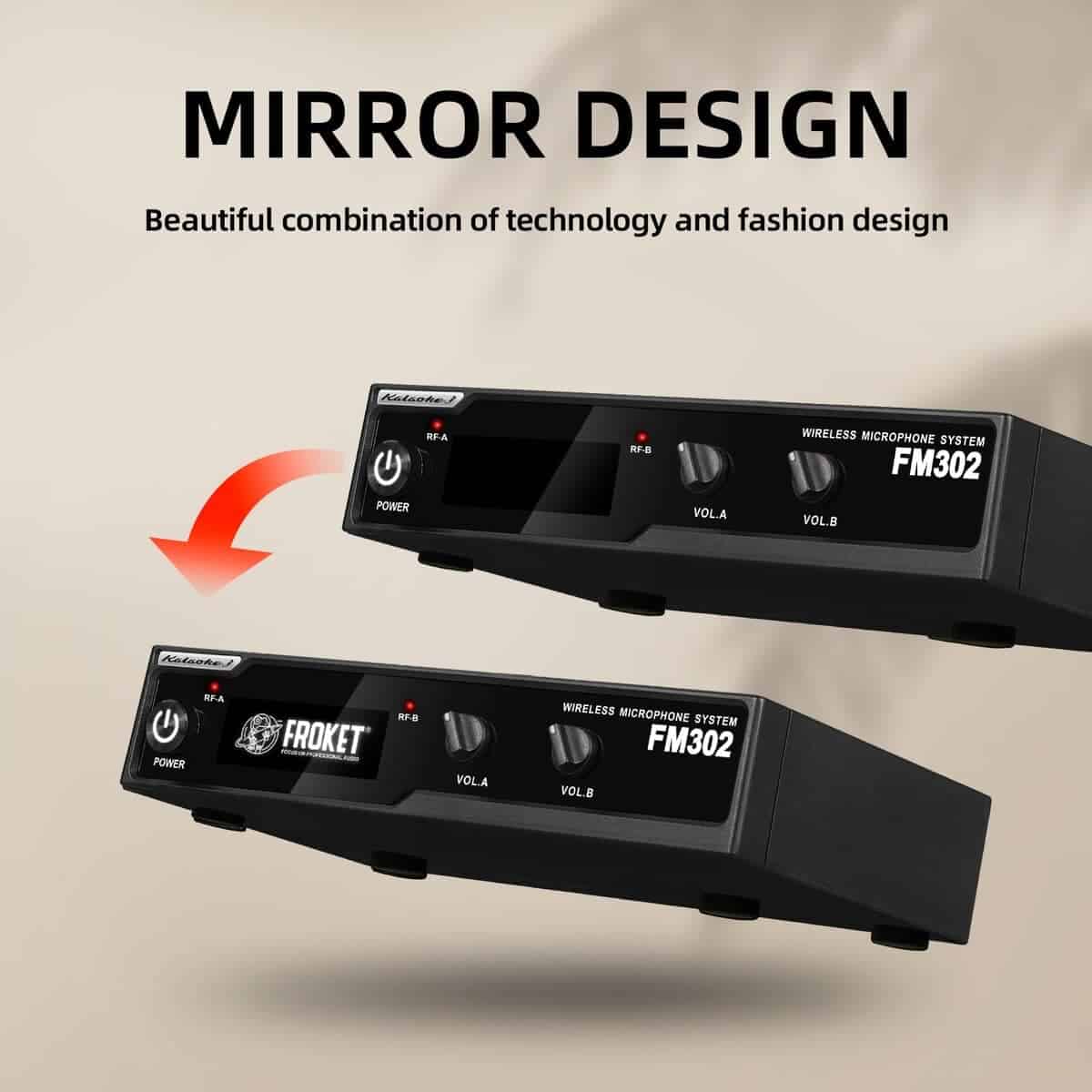 Sistema de Micrófono Inalámbrico Froket Audio con Dos - Imagen 3