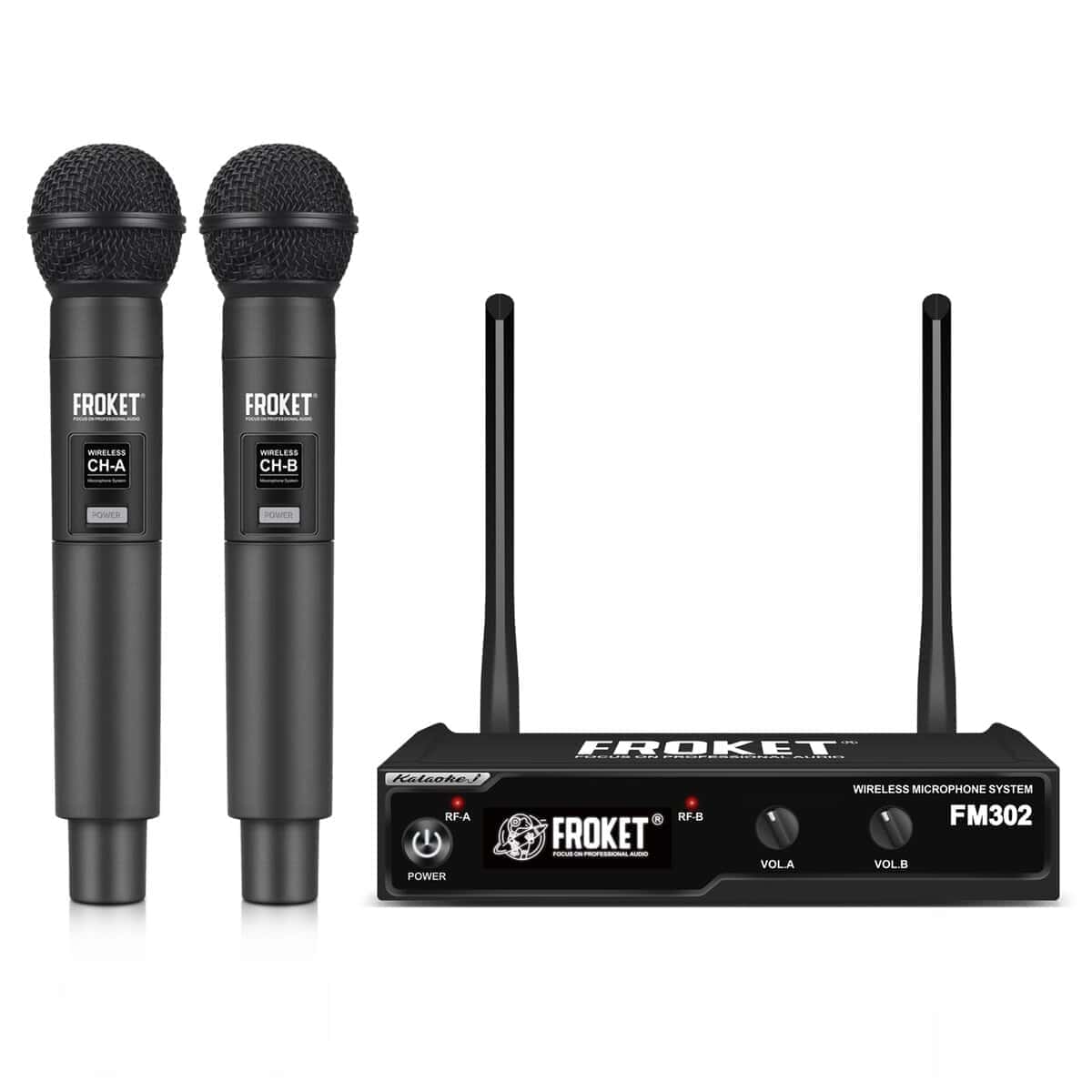 Sistema de Micrófono Inalámbrico Froket Audio con Dos