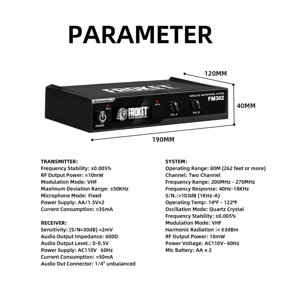Sistema de Micrófono Inalámbrico Froket Audio con Dos - Imagen 9