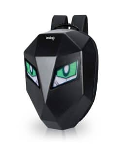 Mochila de Motocicleta con Armazón Rígido y LED Dos Ojos,