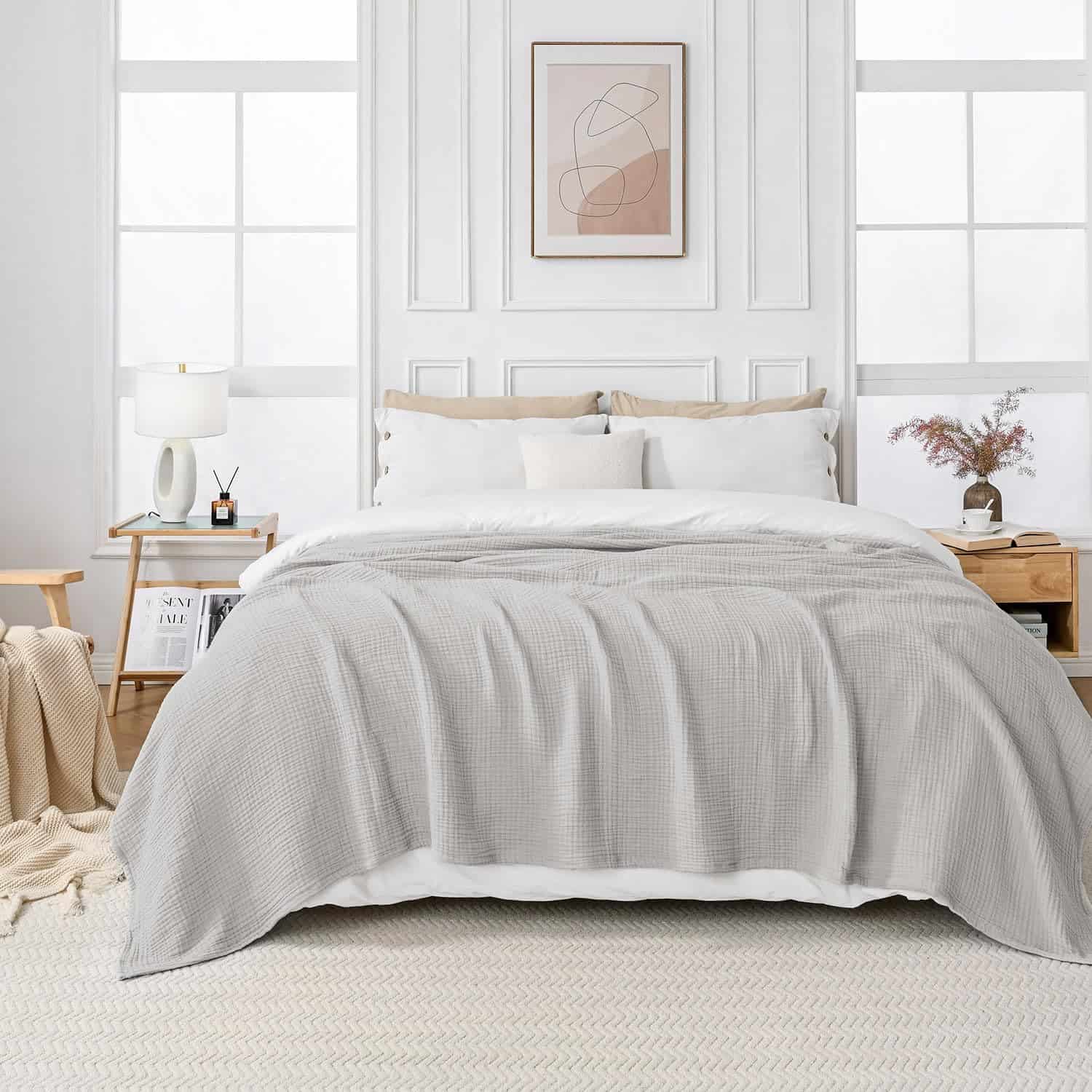 Manta de muselina Esterra tamaño king suave y acogedora en - Imagen 7