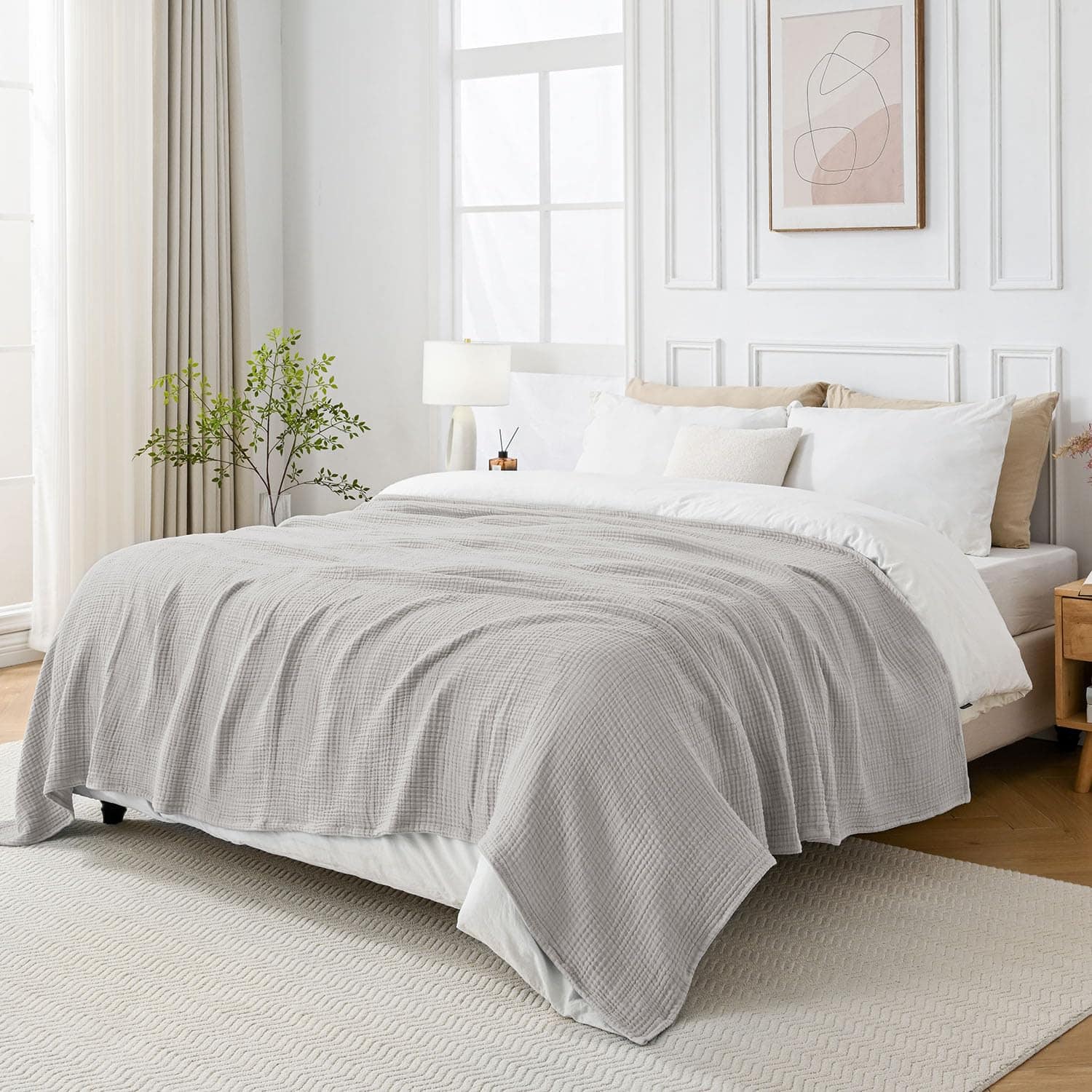 Manta de muselina Esterra tamaño king suave y acogedora en - Imagen 6