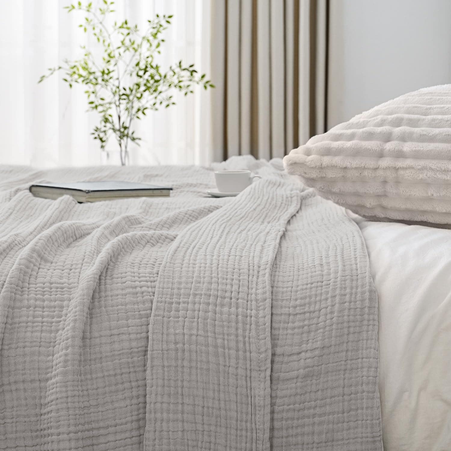 Manta de muselina Esterra tamaño king suave y acogedora en - Imagen 5