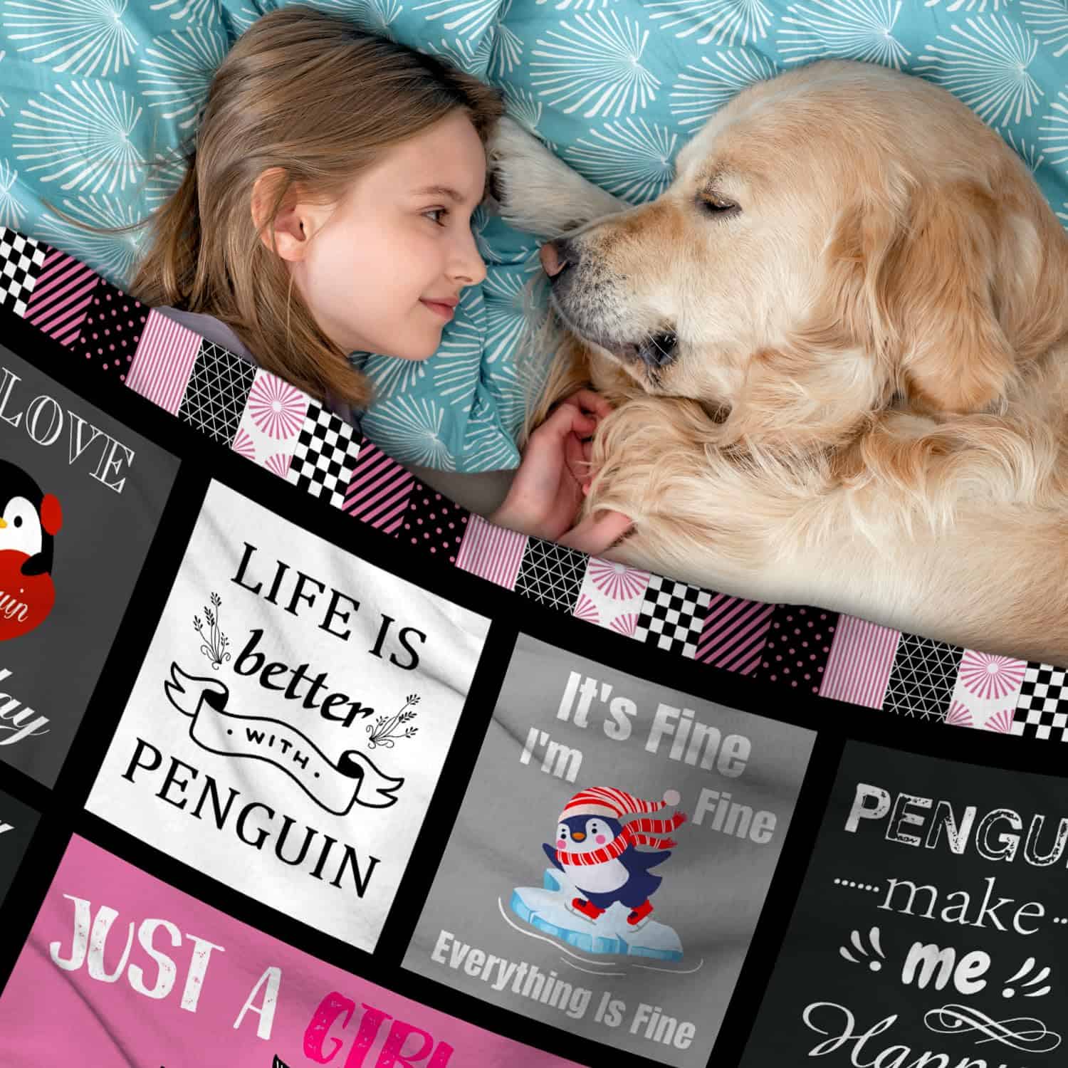 Manta de pingüino regalos para niñas mujeres suave cálida - Imagen 5