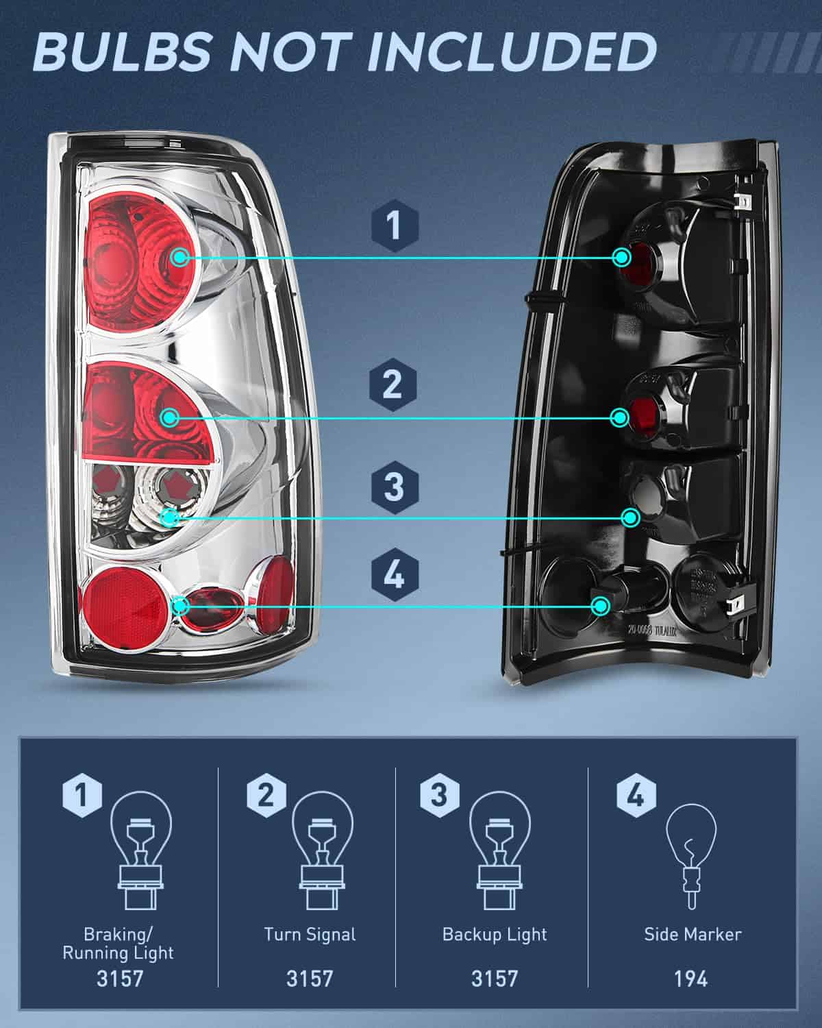 Ensamblaje de luz trasera Nilight Compatible con Chevy - Imagen 3