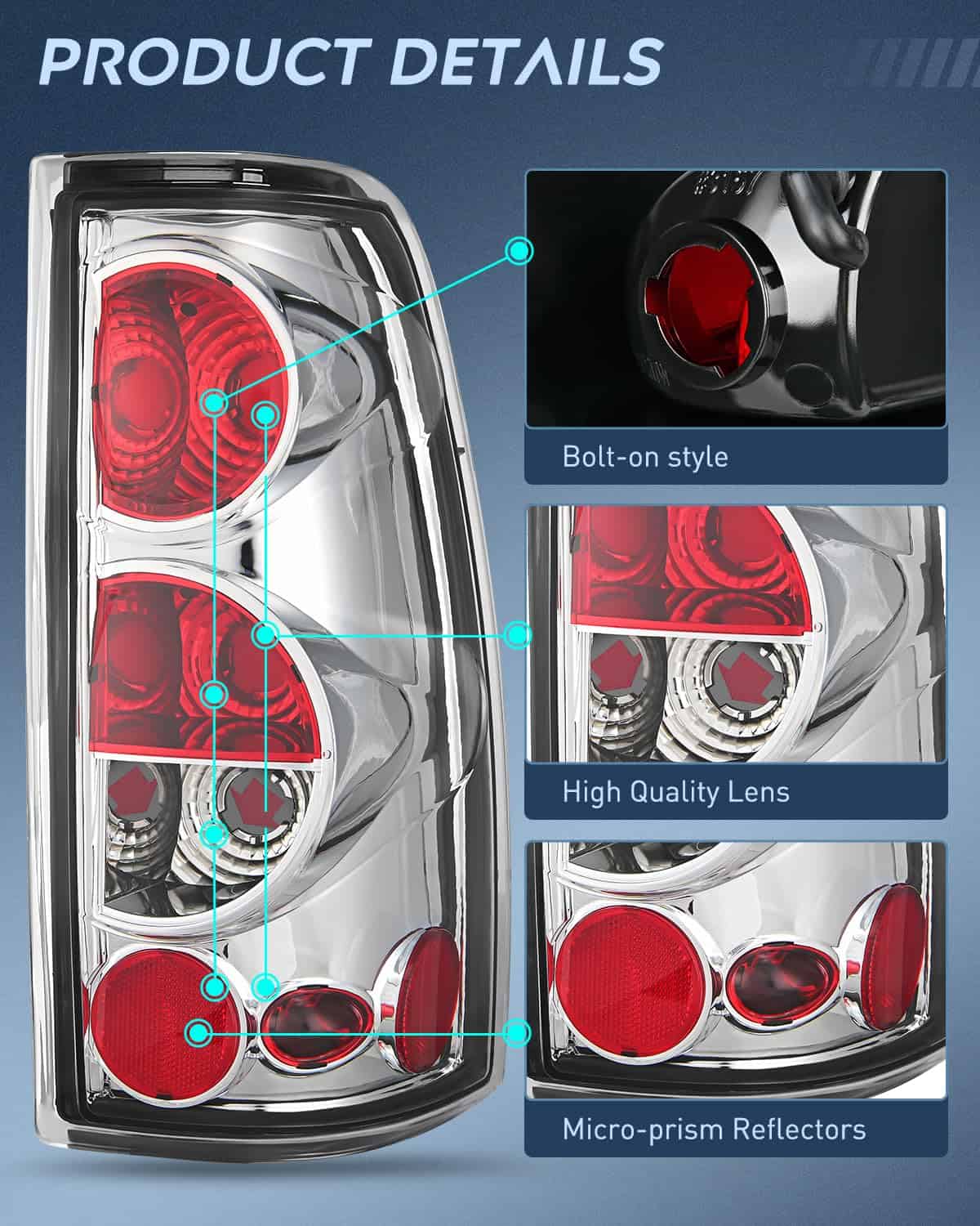 Ensamblaje de luz trasera Nilight Compatible con Chevy - Imagen 7