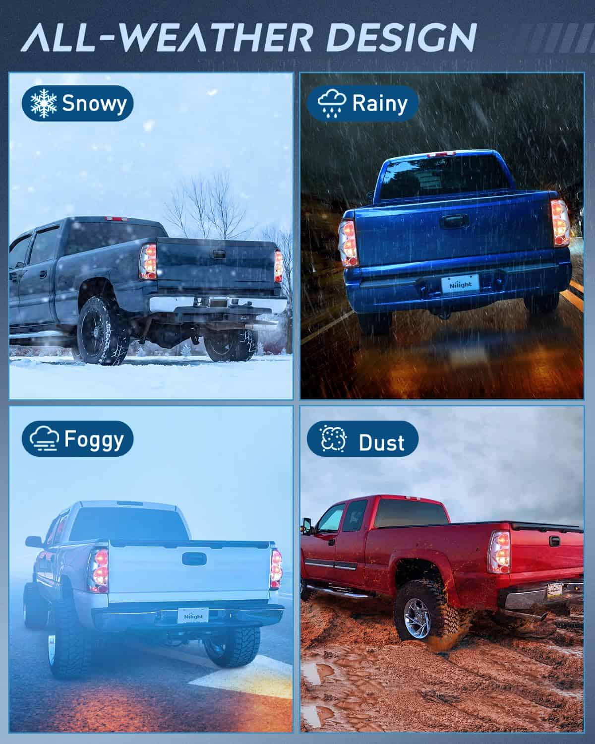 Ensamblaje de luz trasera Nilight Compatible con Chevy - Imagen 8