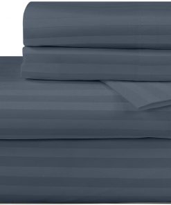 ROYALE LINENS Juego de Sábanas a Rayas de 300 Hilos 100%