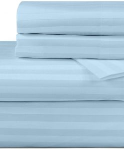 Juego de sábanas a rayas con 300 hilos 100% algodón peinado