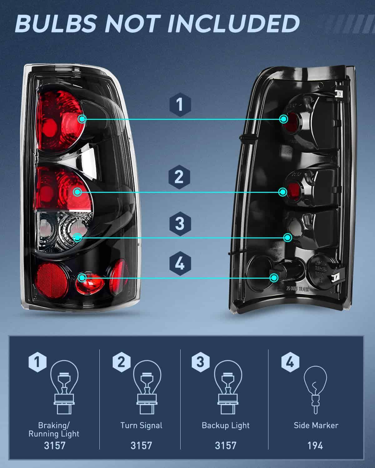 Ensamblaje de luz trasera Nilight compatible con Chevy - Imagen 3