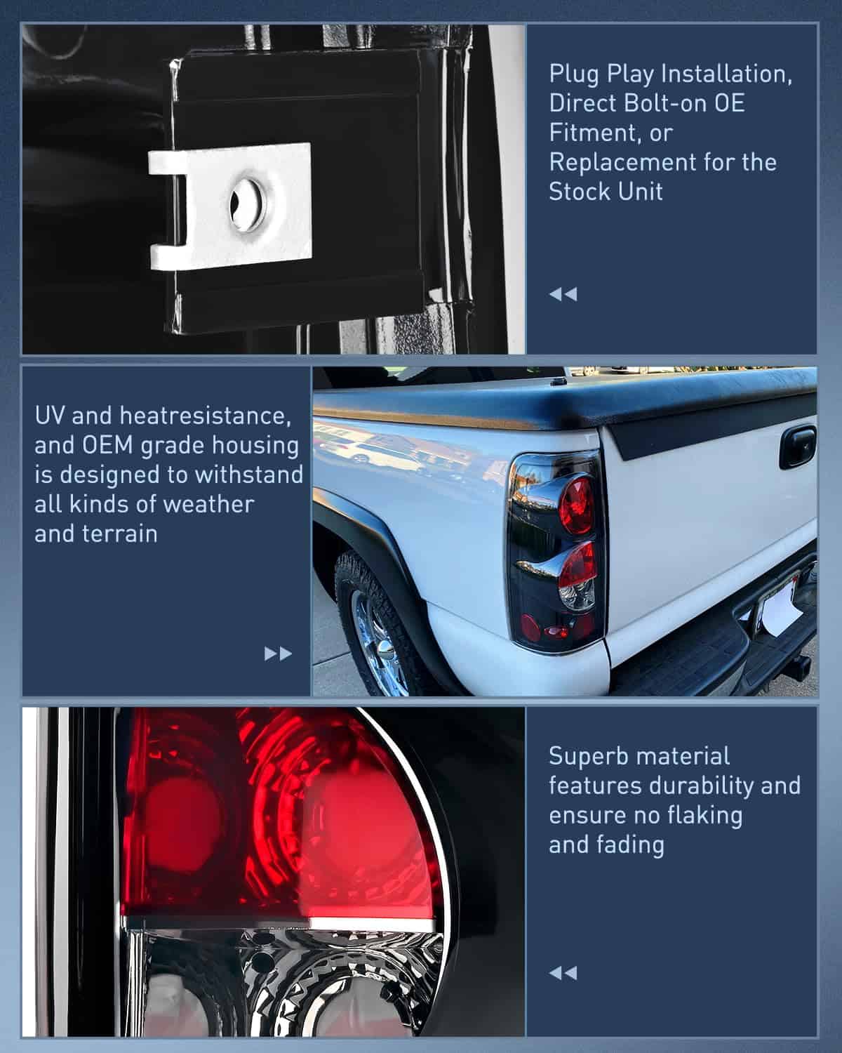 Ensamblaje de luz trasera Nilight compatible con Chevy - Imagen 6