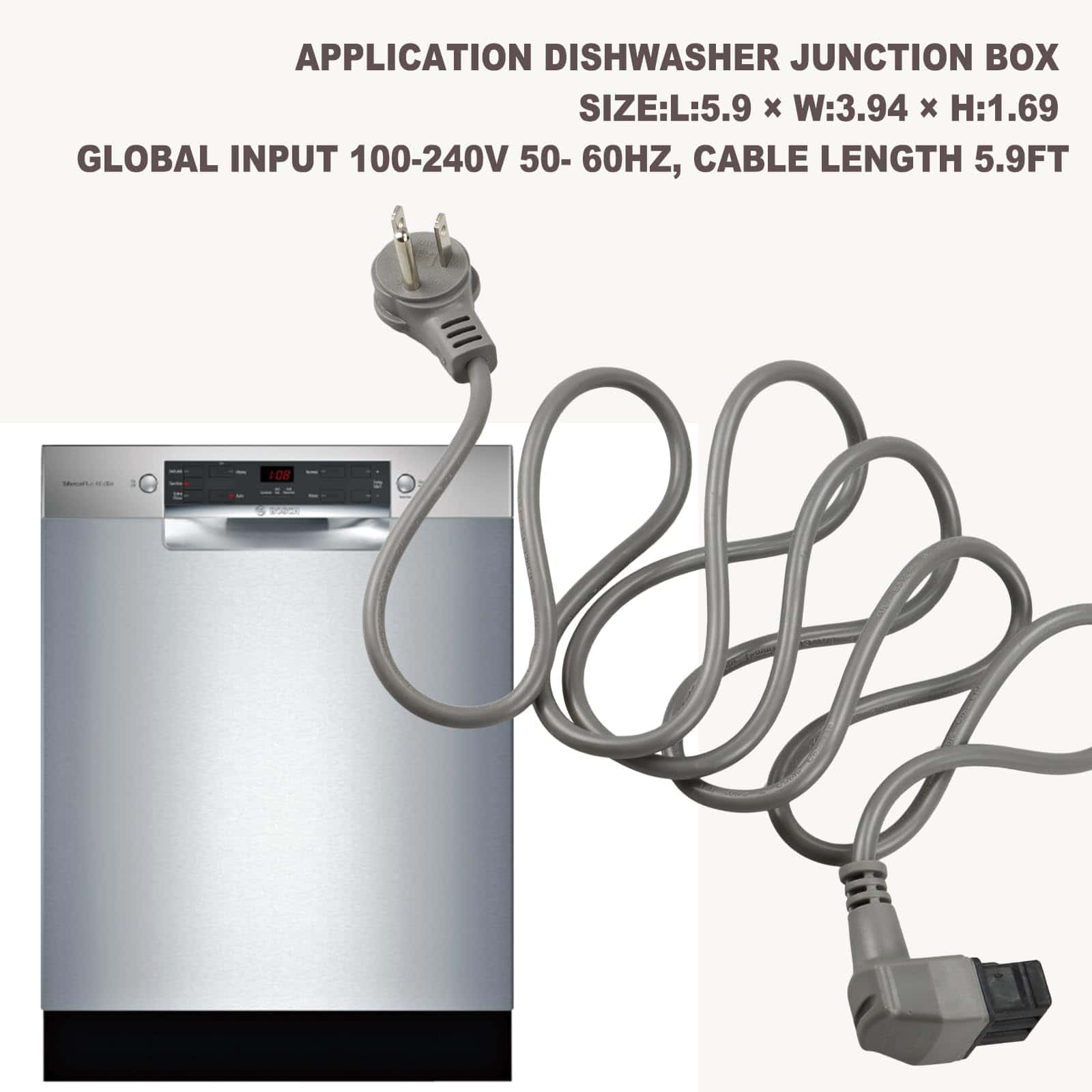 Caja de conexión y cable de alimentación para lavavajillas - Imagen 8