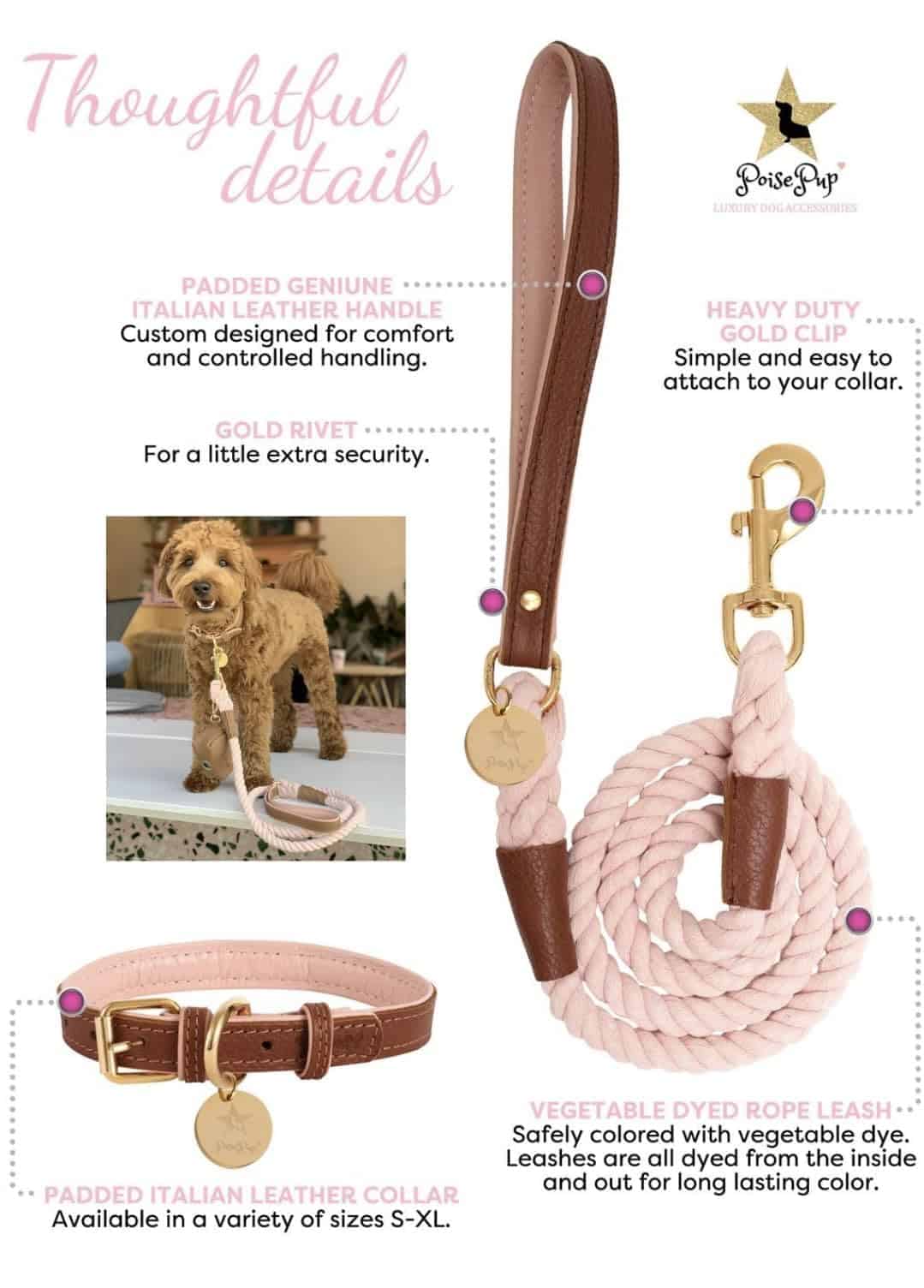 Correa de cuerda de algodón trenzado de 5 pies POISEPUP con - Imagen 4