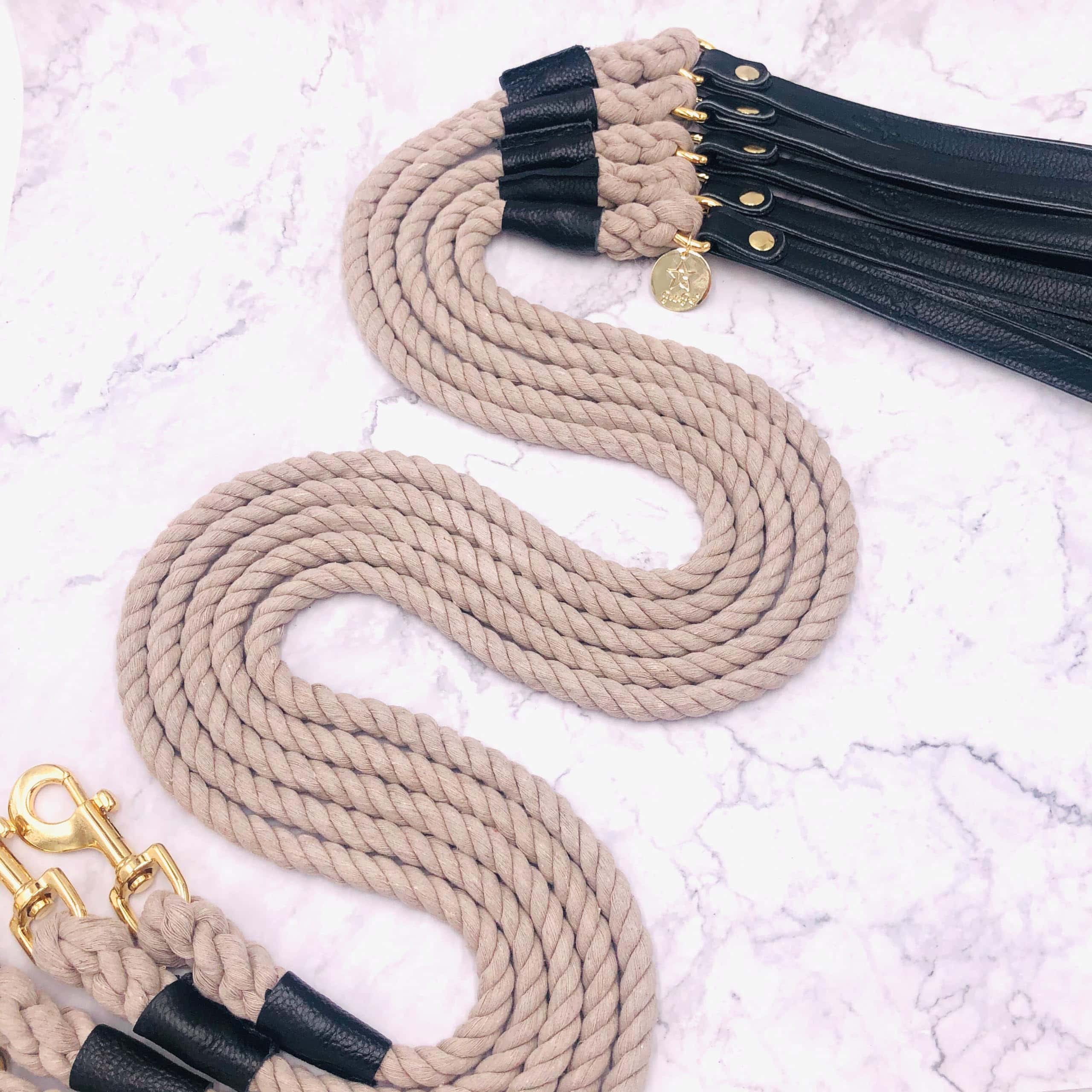 Correa de cuerda de algodón trenzado de 5 pies POISEPUP con - Imagen 3