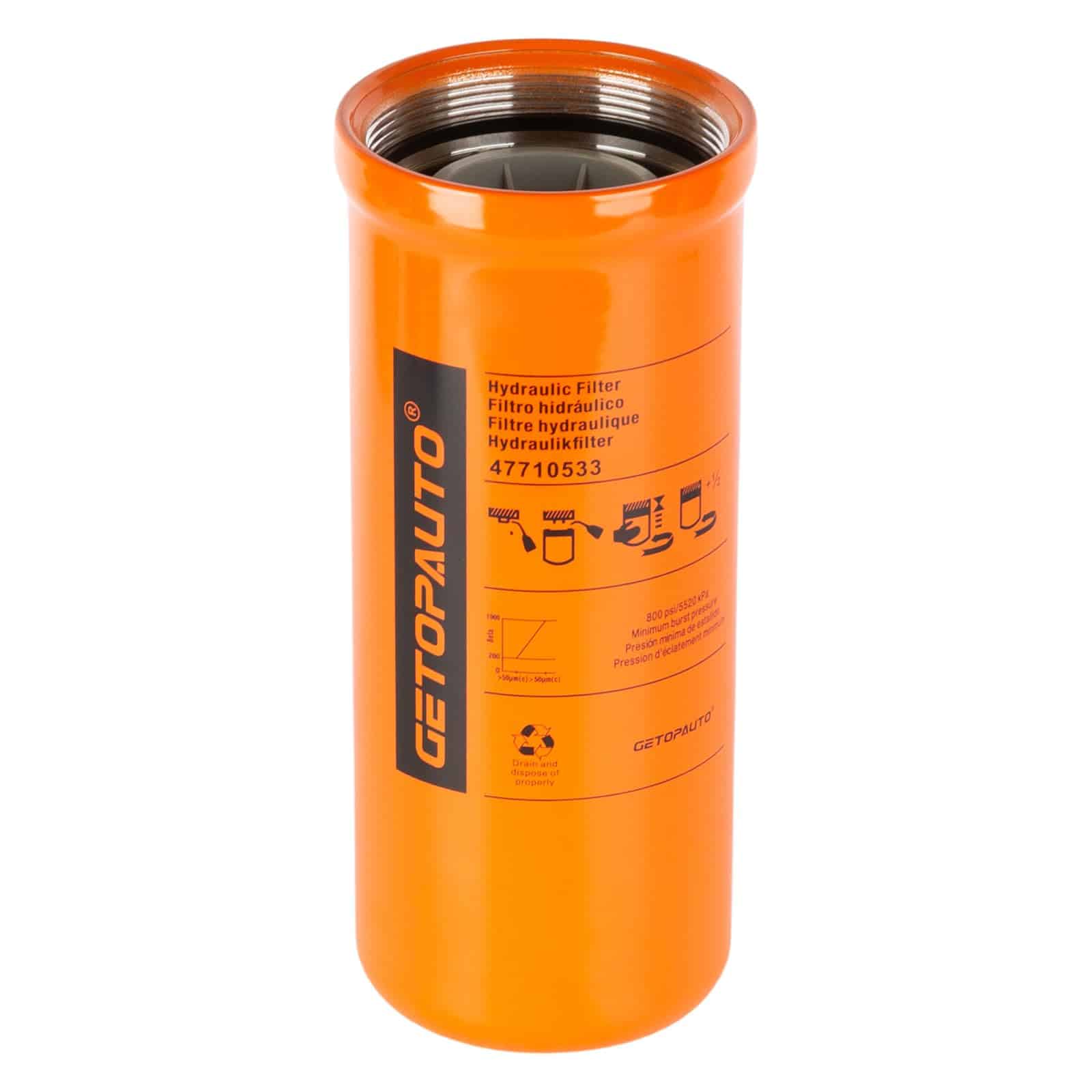 Filtro Hidráulico GETOPAUTO 47710533 Compatible con Case