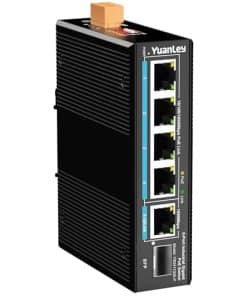 Switch Industrial de 6 Puertos YuanLey con 4 Puertos PoE