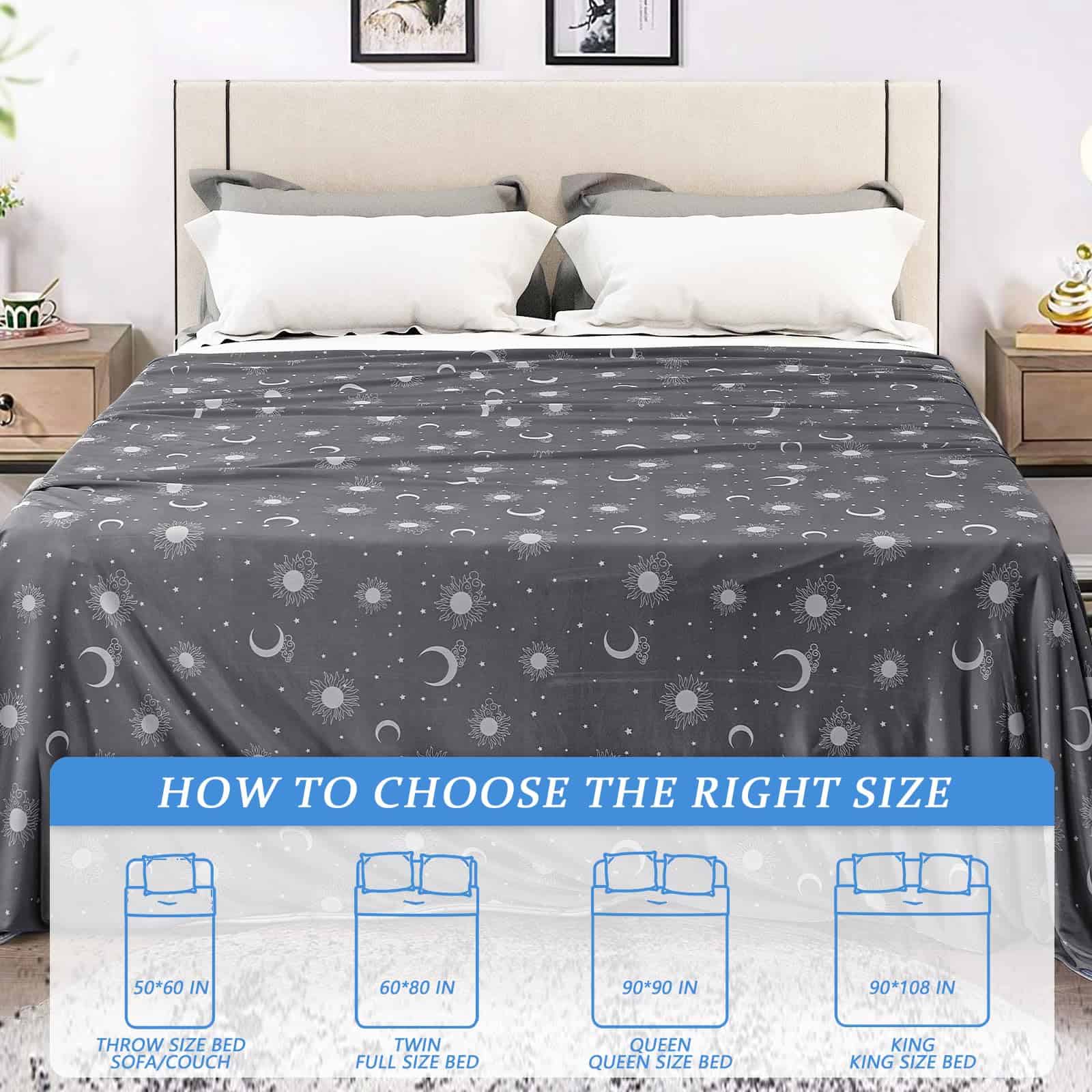 Manta de enfriamiento Queen Size (90"x90") -Gris oscuro - Imagen 6