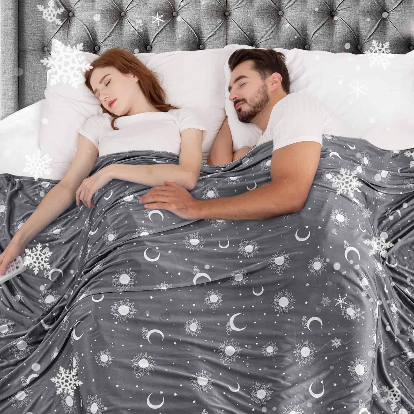 Manta de enfriamiento Queen Size (90"x90") -Gris oscuro