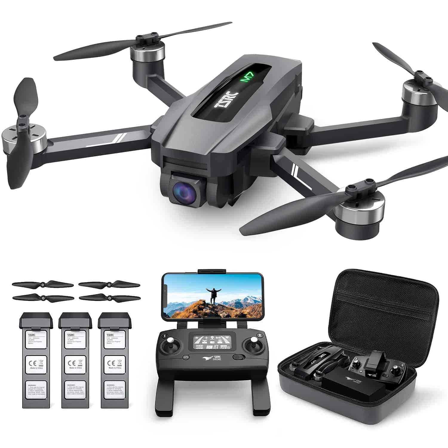 Drone GPS con cámara 4K EIS UHD 130 FOV para Adultos