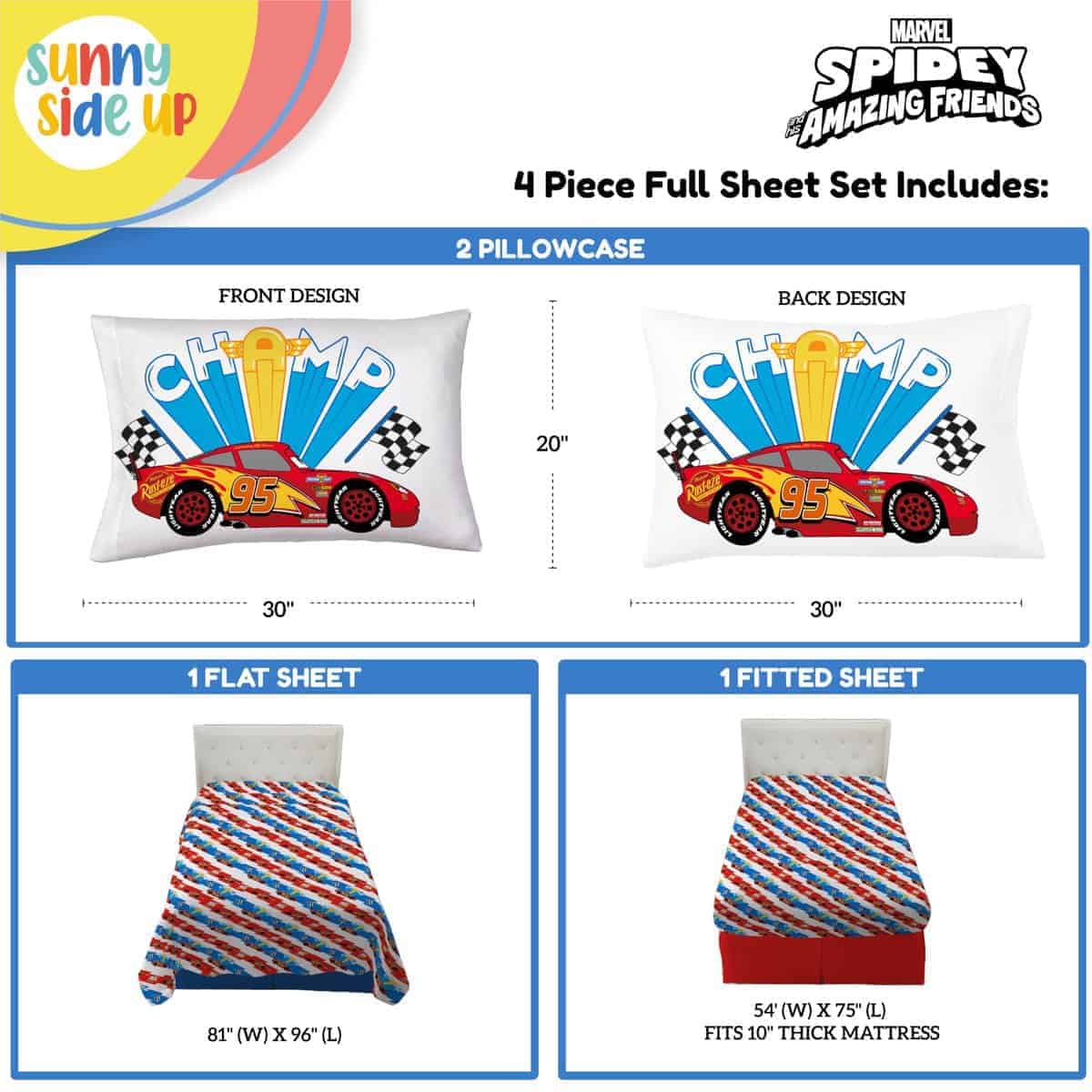 Juego de sábanas completo Sunny Side Up Disney Pixar Cars - Imagen 4