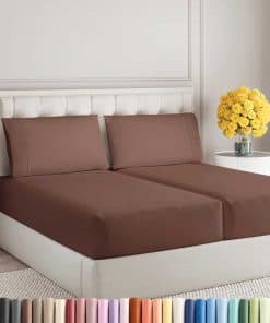 Juego de Sábanas Divididas Sleepy Town Split -Marrón