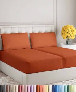 Juego de sábanas Sleepy Town Split King Size -Terracota