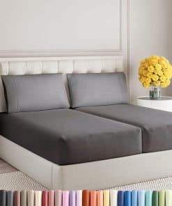 Juego de Sábanas Split King Size de Sleepy -Gris Oscuro