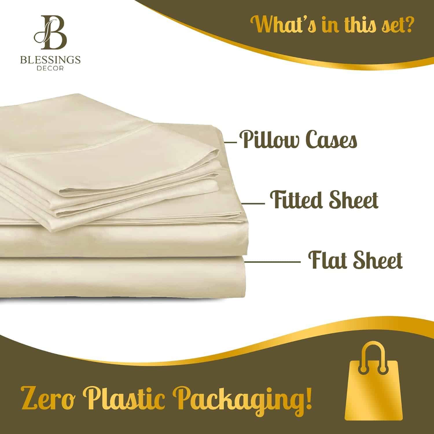 Sábanas de Algodón Blessings Decor de Calidad Premium de - Imagen 5