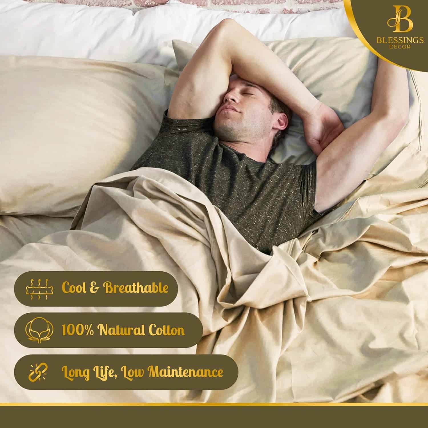 Sábanas de Algodón Blessings Decor de Calidad Premium de - Imagen 8