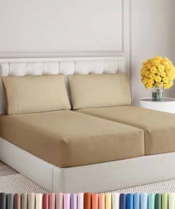 Juego de Sábanas Sleepy Town Split King Size -Beige