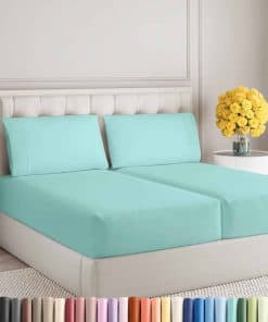 Juego de sábanas divididas Sleepy Town Split -Spa Blue