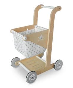 Carrito de Compras y Cochecito de Muñecas de madera 2 en 1