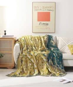 Manta SahSahCasa 100% algodón tamaño Queen, 90"�98" Manta