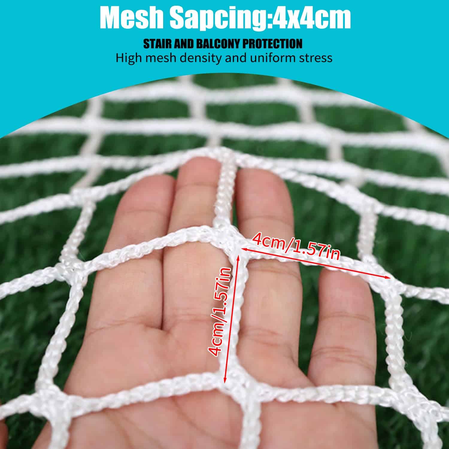 Red de Carga de Escalada Bunifa para Niños Red -Blanco - Imagen 4