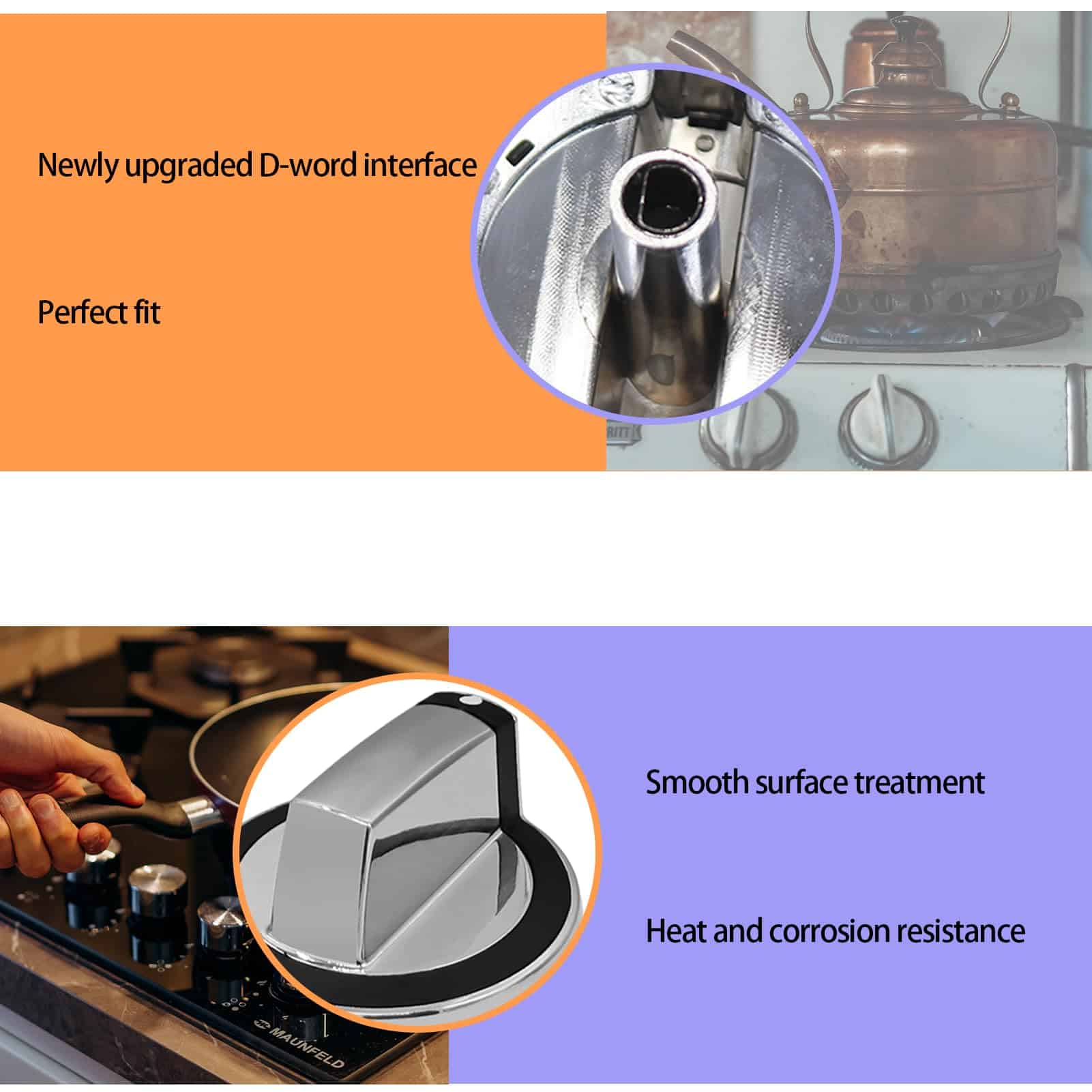 Conjunto de 4 Perillas de Control de Horno a Gas 2024 - Imagen 3