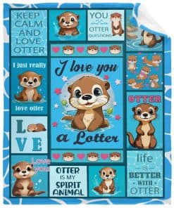 Manta de Amor de Nutrias Súper Suave Ligera para Niños,