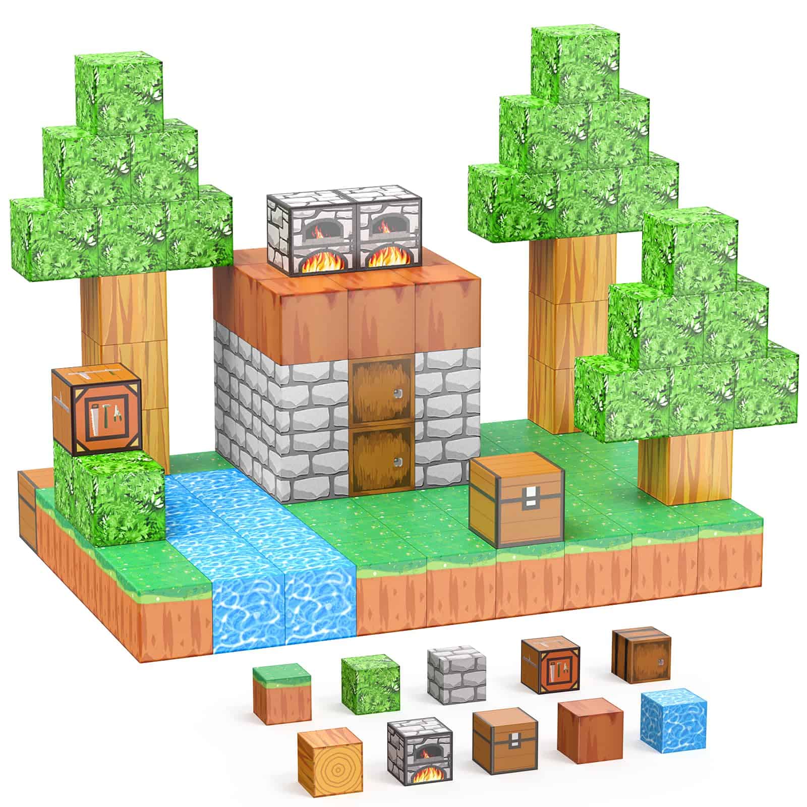 Bloques Magnéticos, Juguetes de Construcción de Azulejos - Imagen 9